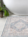 Regal Estates Collection Area Rug - Majesty Square Blue  lifestyle 89