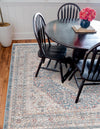 Regal Estates Collection Area Rug - Majesty Square Blue  lifestyle 131