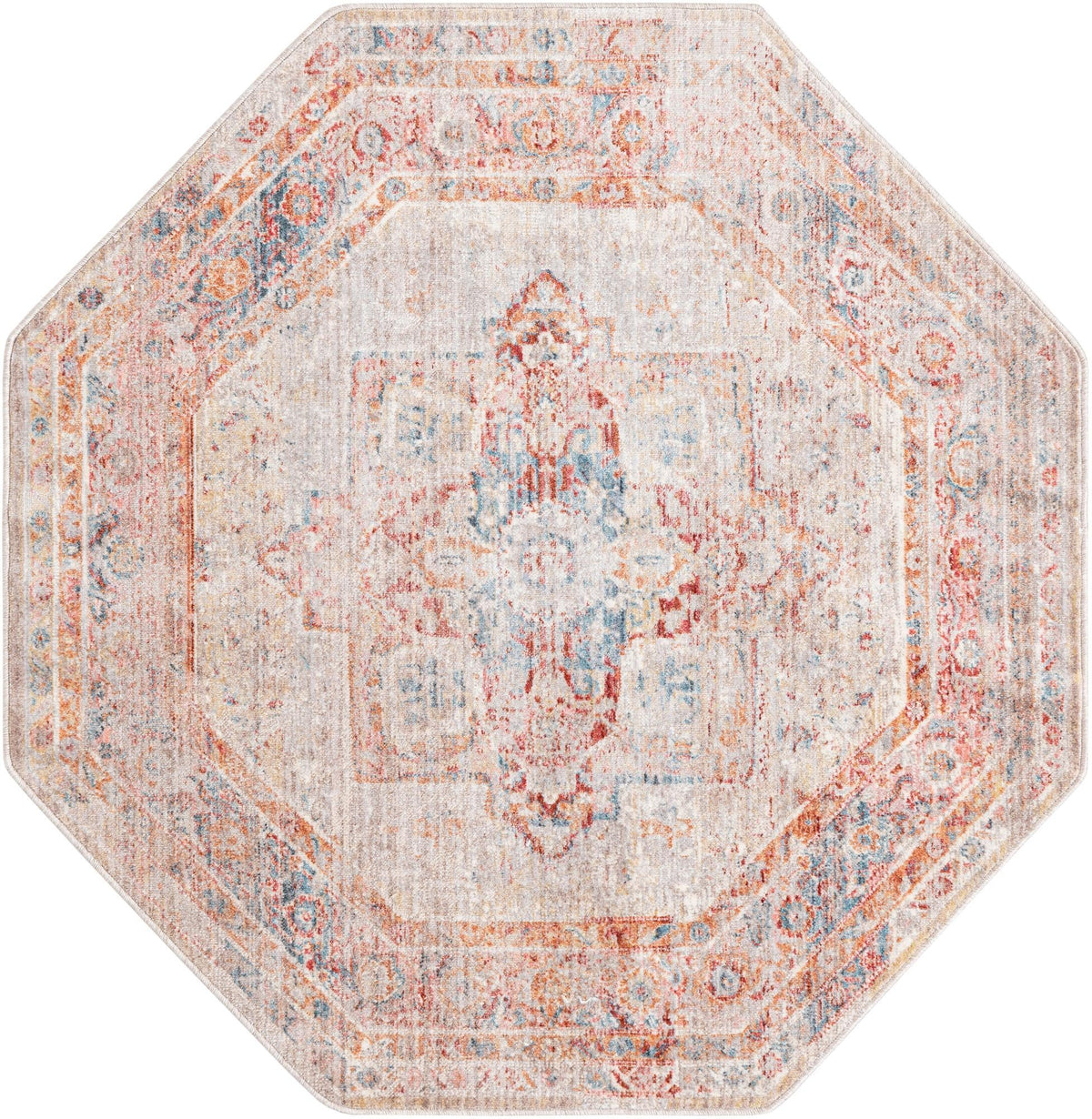 Regal Estates Collection Area Rug -  Monarch Octagon Multi  lifestyle 34