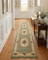 Versailles Elegance Collection Area Rug -  Louveciennes (Green) Runner Green  lifestyle 89