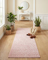 Garden Lattice Charm Collection Area Rug - Arbor (Pink) Runner Pink  lifestyle 41