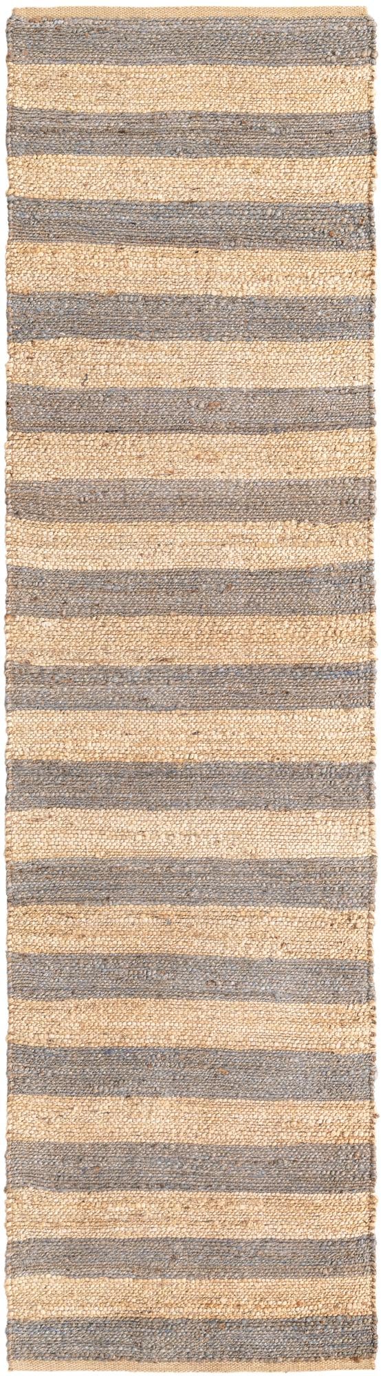 Woven Seaside Jute Collection Area Rug - Nantucket Runner Ivory and Gray  lifestyle 109