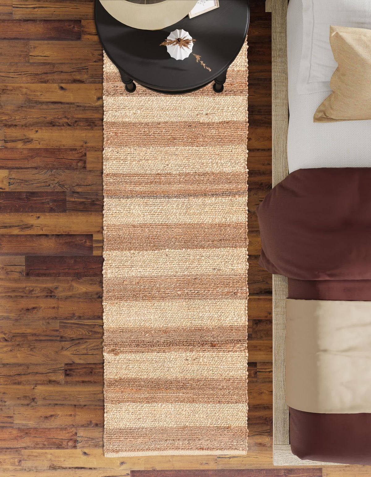 Woven Seaside Jute Collection Area Rug - Nantucket Runner Natural Ivory  lifestyle 126