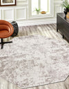 Luminara Sands Collection Area Rug - Serenity (Stone Gray) Octagon Stone Gray  lifestyle 30