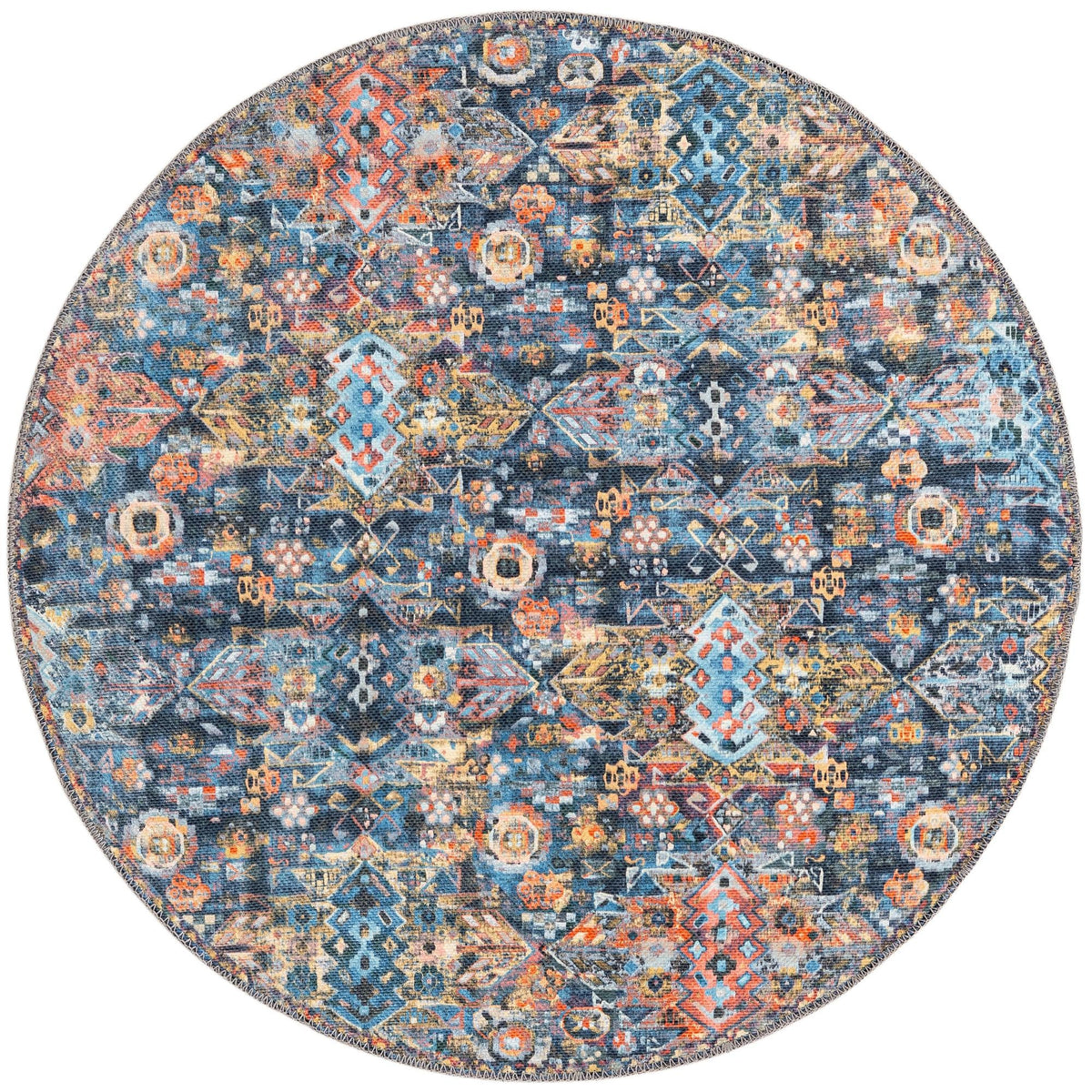 Heritage Elegance Collection Area Rug -  Potala Round Multi  lifestyle 44