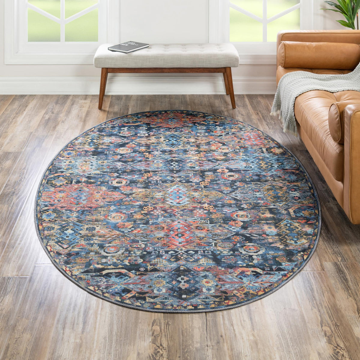 Heritage Elegance Collection Area Rug -  Potala Oval Multi  lifestyle 114