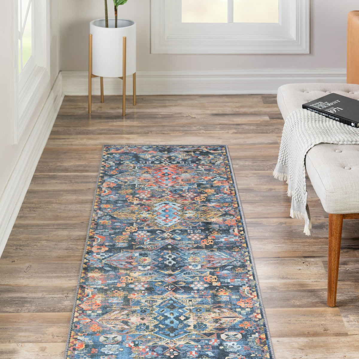 Heritage Elegance Collection Area Rug -  Potala Runner Multi  lifestyle 78