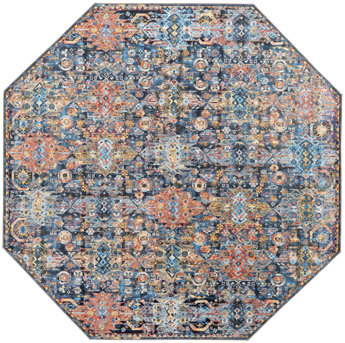 Heritage Elegance Collection Area Rug -  Potala Octagon Multi  lifestyle 45