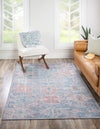 Heritage Elegance Collection Area Rug -  Potala Rectangle Blue  lifestyle 3