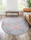 Heritage Elegance Collection Area Rug -  Potala Oval Blue  lifestyle 41