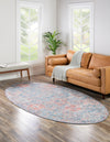 Heritage Elegance Collection Area Rug -  Potala Oval Blue  lifestyle 47