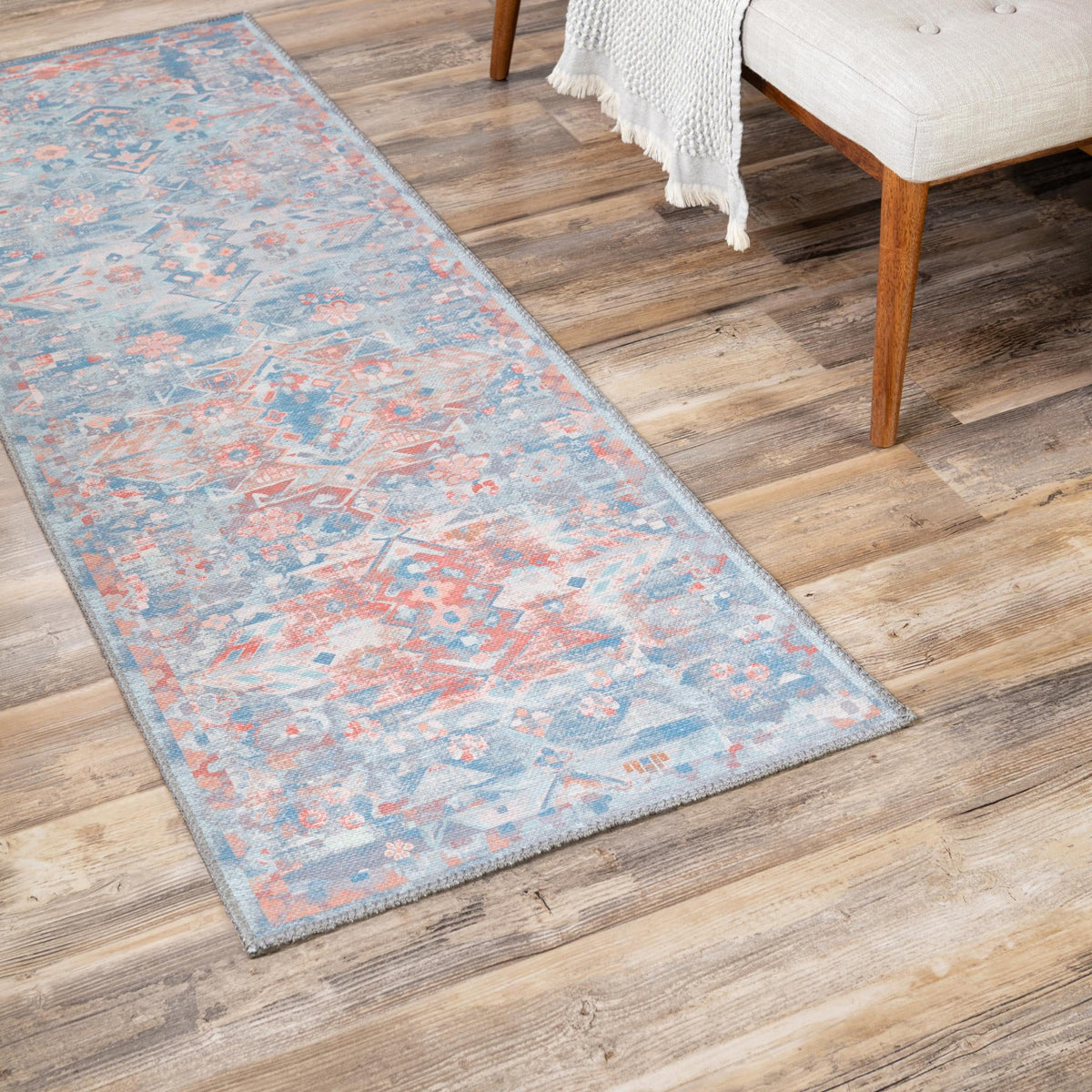 Heritage Elegance Collection Area Rug -  Potala Runner Blue  lifestyle 115