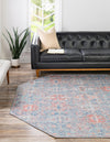 Heritage Elegance Collection Area Rug -  Potala Octagon Blue  lifestyle 39