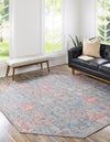 Heritage Elegance Collection Area Rug -  Potala Octagon Blue  lifestyle 45