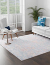 Heritage Elegance Collection Area Rug -  Potala Square Blue  lifestyle 46