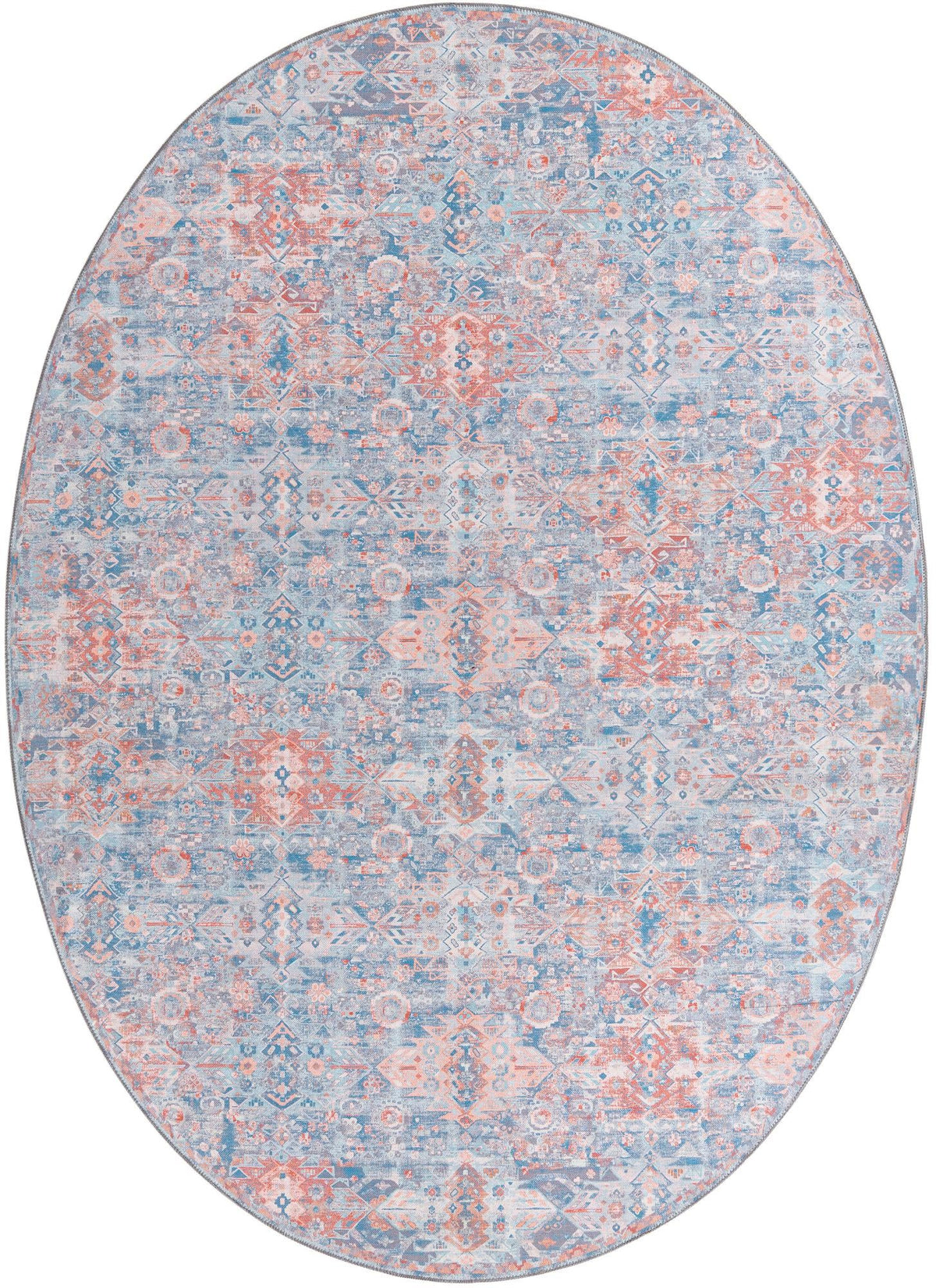 Heritage Elegance Collection Area Rug -  Potala Oval Blue  lifestyle 35