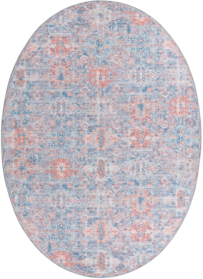 Heritage Elegance Collection Area Rug -  Potala Oval Blue  lifestyle 35