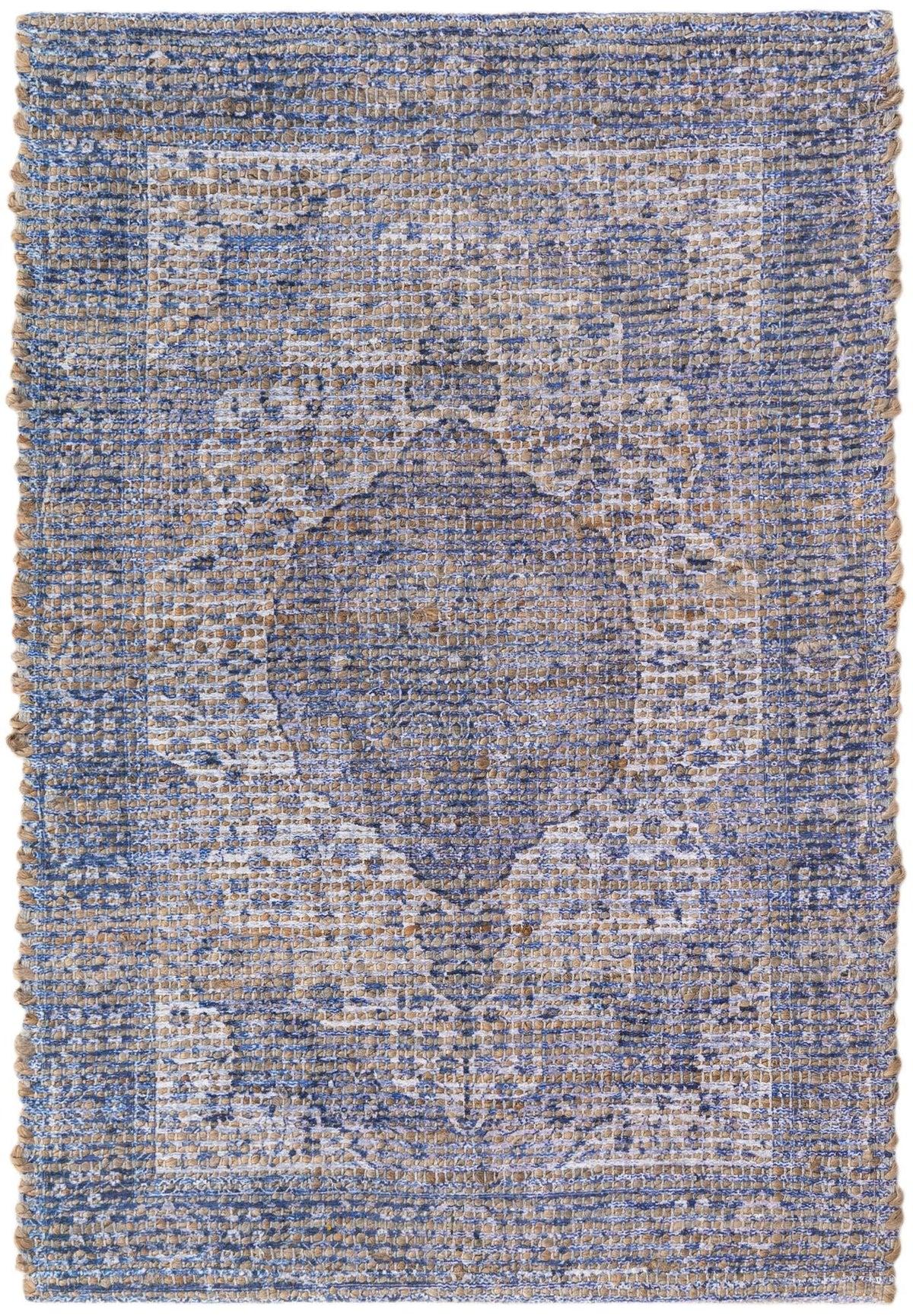 Savannah Threads Collection Area Rug - Charleston Rectangle Blue Main