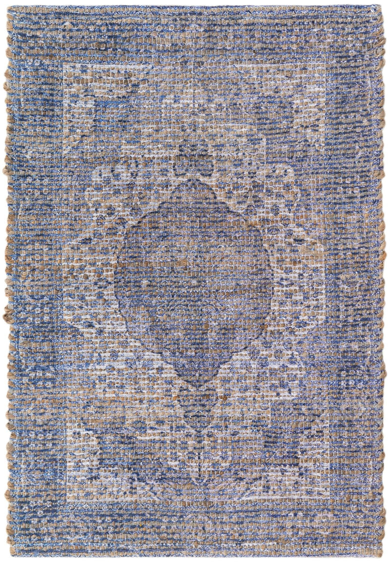 Savannah Threads Collection Area Rug - Charleston Rectangle Blue Main