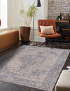 Savannah Threads Collection Area Rug - Charleston Rectangle Blue  lifestyle 4