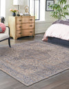 Savannah Threads Collection Area Rug - Charleston Square Blue  lifestyle 51