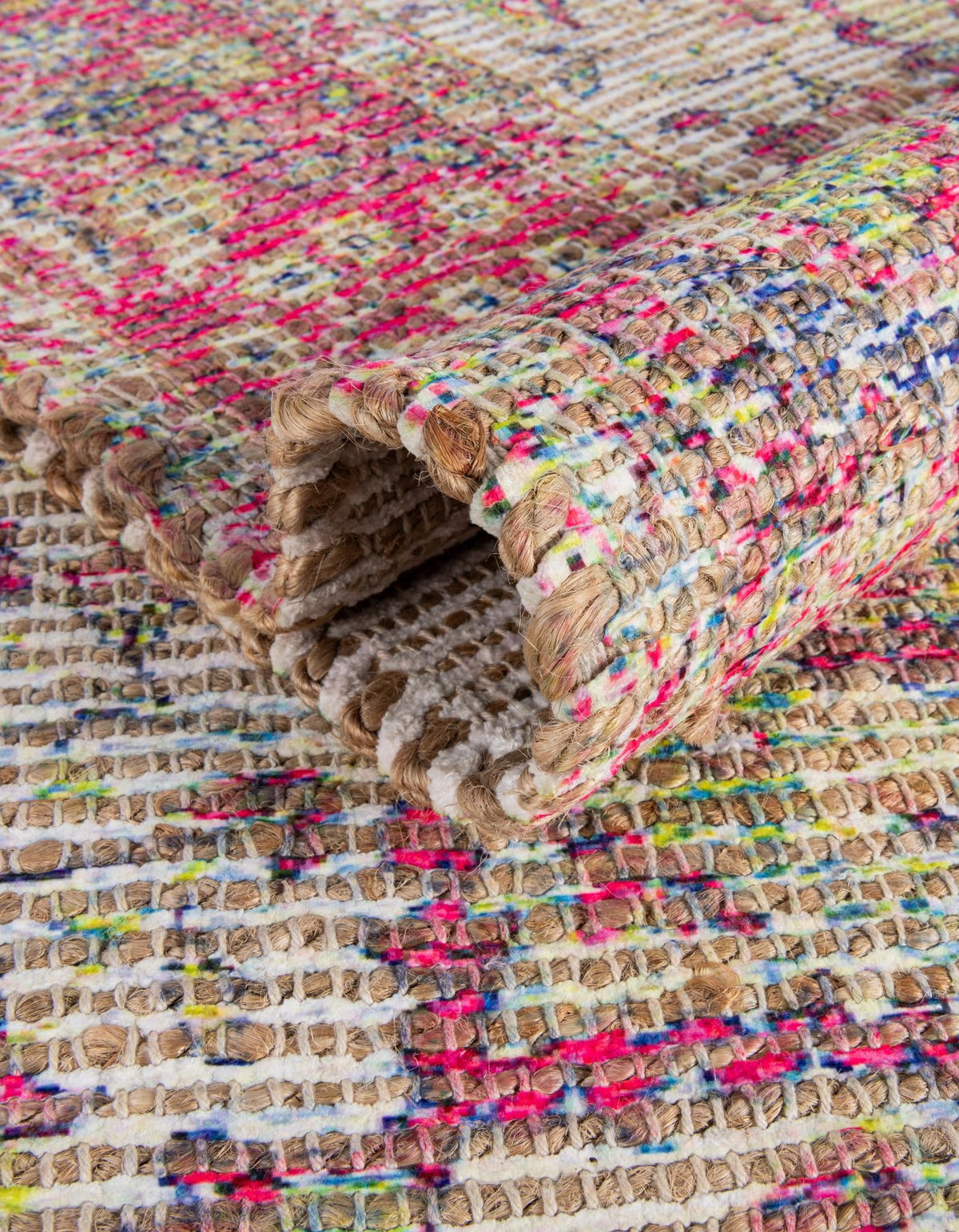 Savannah Threads Collection Area Rug - Charleston Rectangle Ivory Pink  lifestyle 25