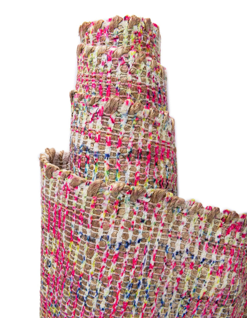 Savannah Threads Collection Area Rug - Charleston Rectangle Ivory Pink  lifestyle 35