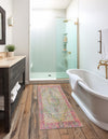 Savannah Threads Collection Area Rug - Charleston Runner Ivory Pink  lifestyle 52