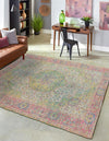 Savannah Threads Collection Area Rug - Charleston Square Ivory Pink  lifestyle 49