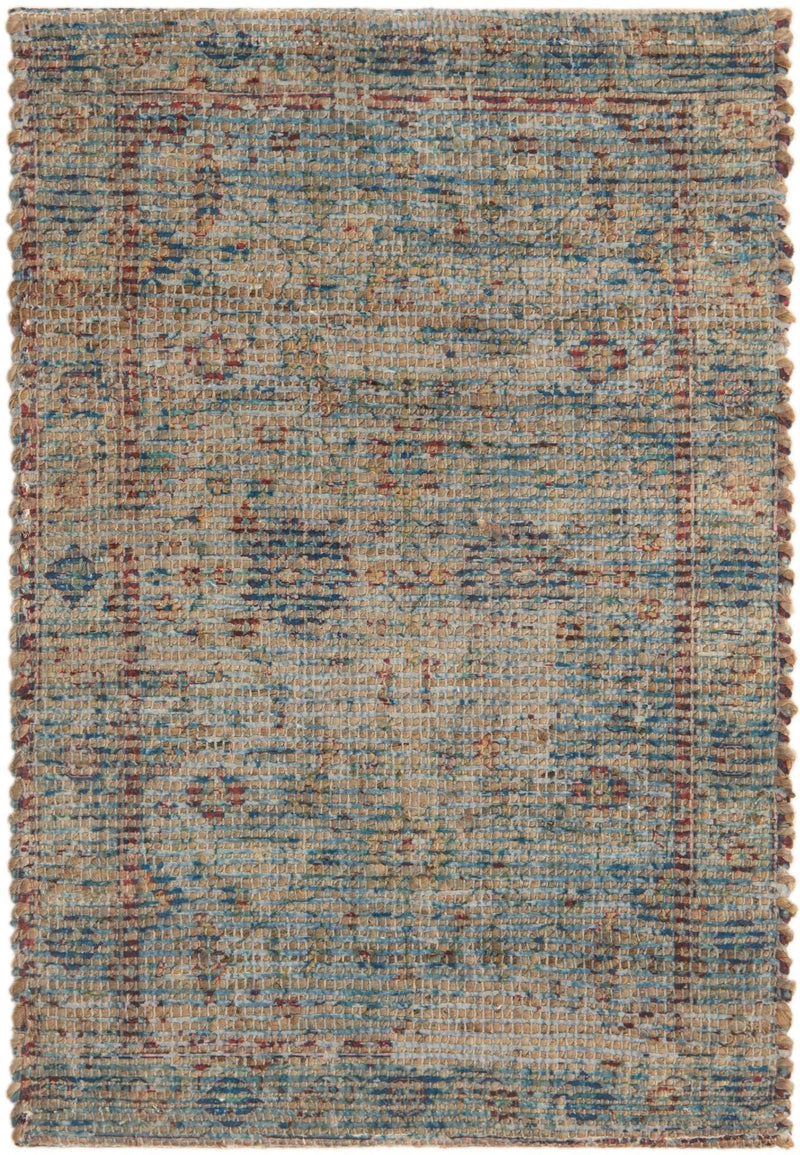 Savannah Threads Collection Area Rug - Tybee Rectangle Teal blue Main