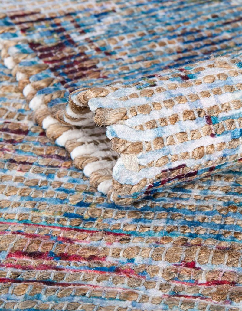 Savannah Threads Collection Area Rug - Tybee Rectangle Teal blue  lifestyle 24