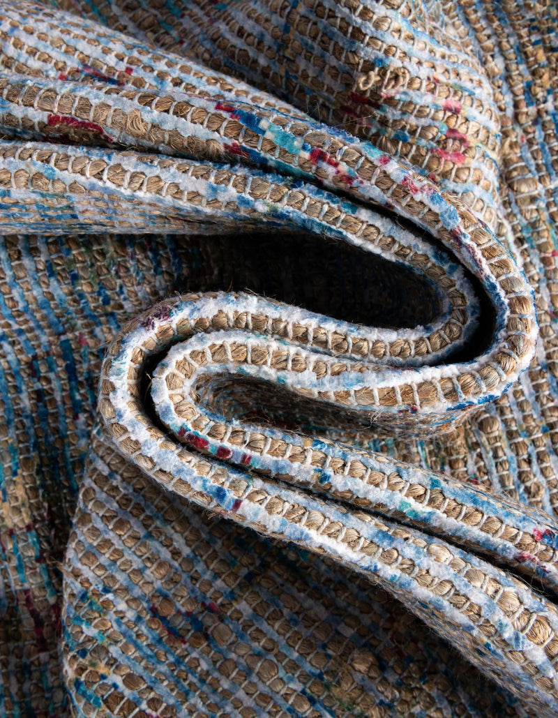 Savannah Threads Collection Area Rug - Tybee Rectangle Teal blue  lifestyle 28