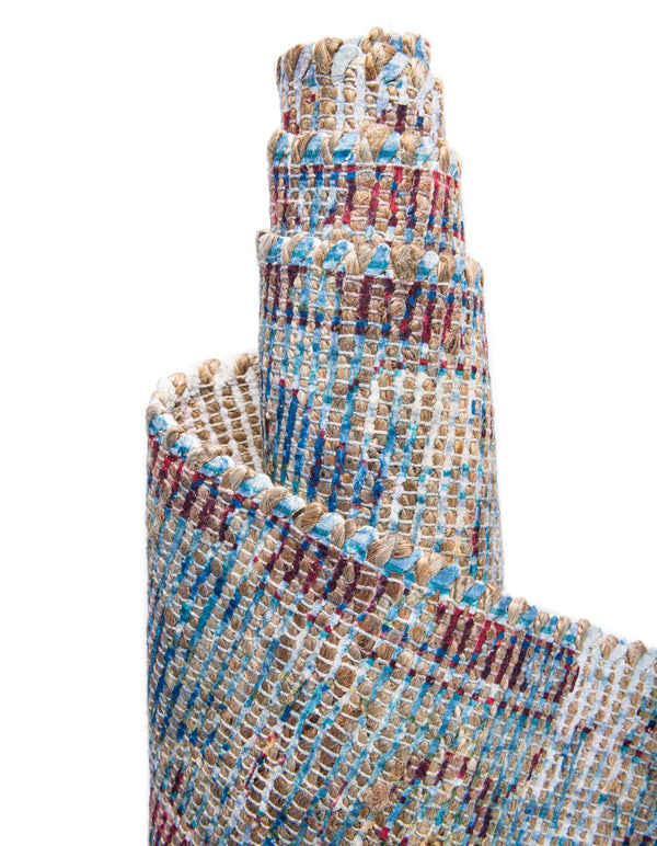 Savannah Threads Collection Area Rug - Tybee Rectangle Teal blue  lifestyle 34