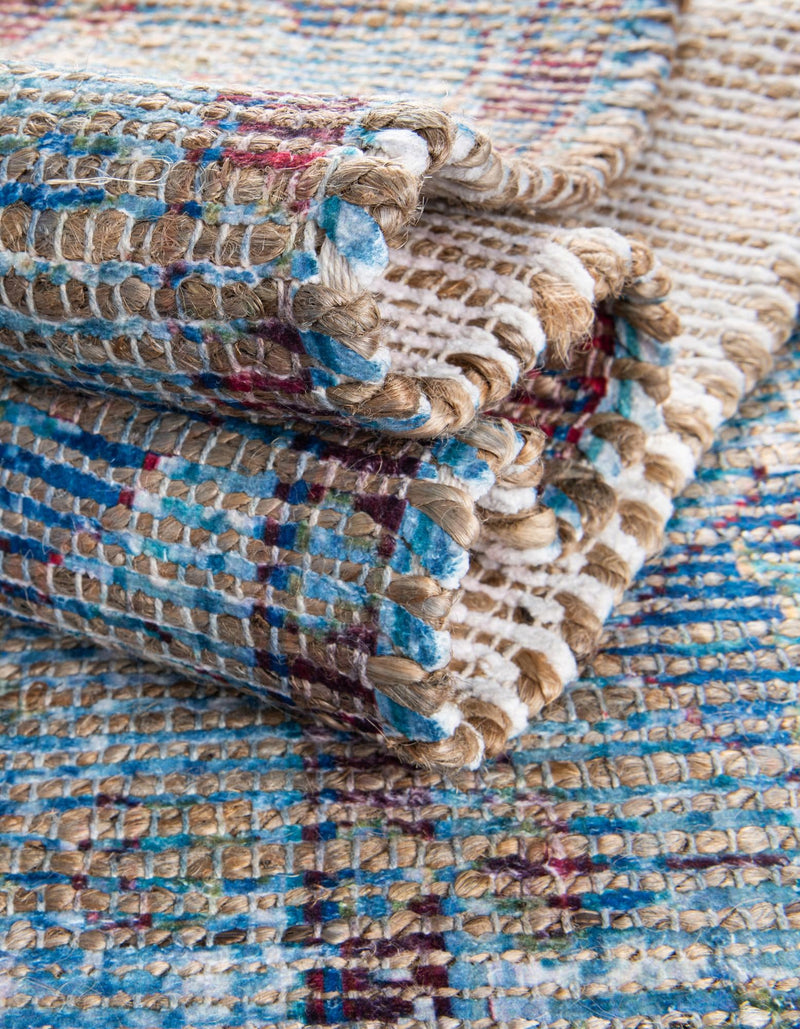 Savannah Threads Collection Area Rug - Tybee Rectangle Teal blue  lifestyle 38