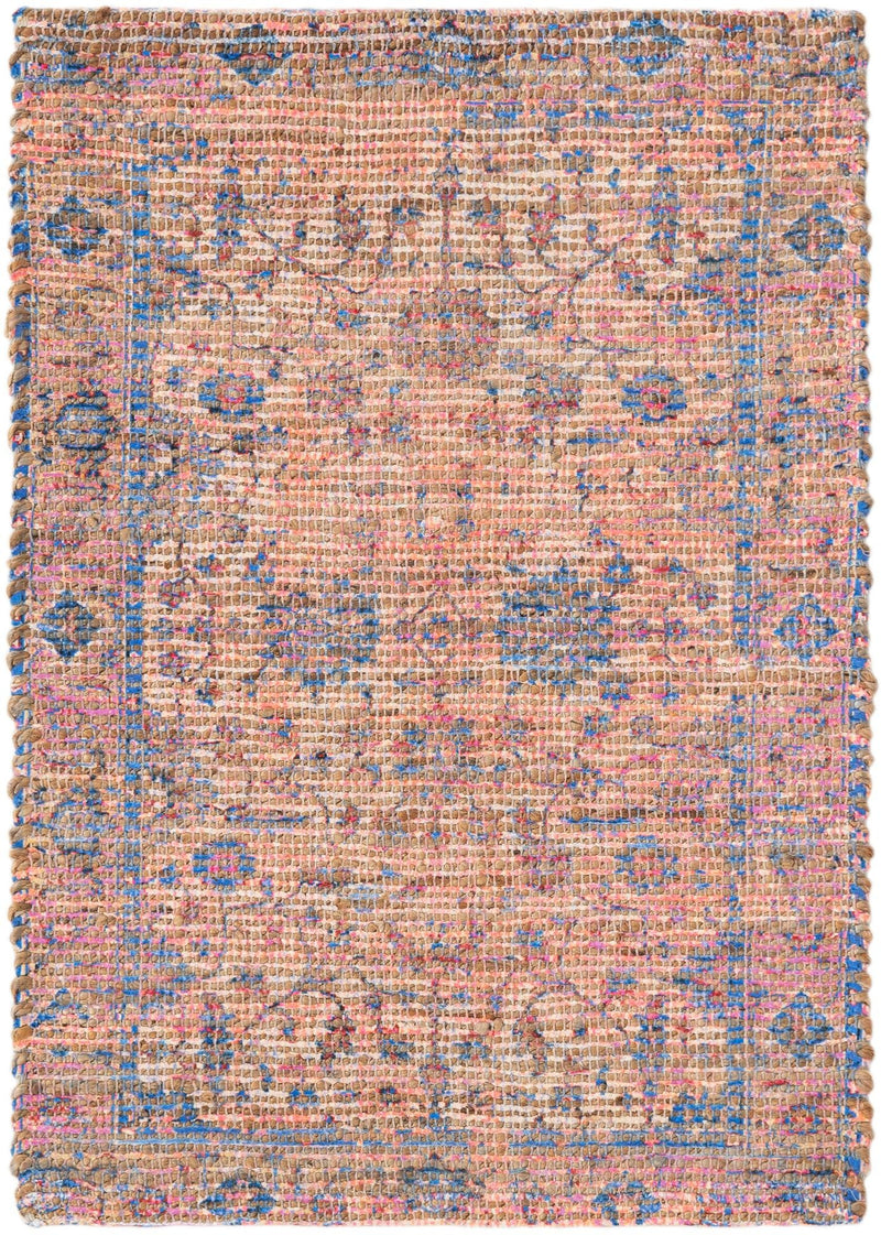 Savannah Threads Collection Area Rug - Tybee Rectangle Peach pink  lifestyle 2