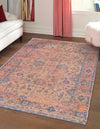 Savannah Threads Collection Area Rug - Tybee Rectangle Peach pink  lifestyle 3