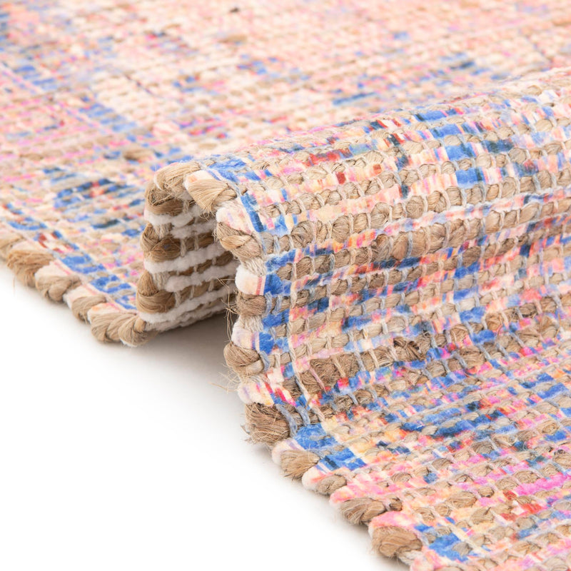 Savannah Threads Collection Area Rug - Tybee Rectangle Peach pink  lifestyle 33