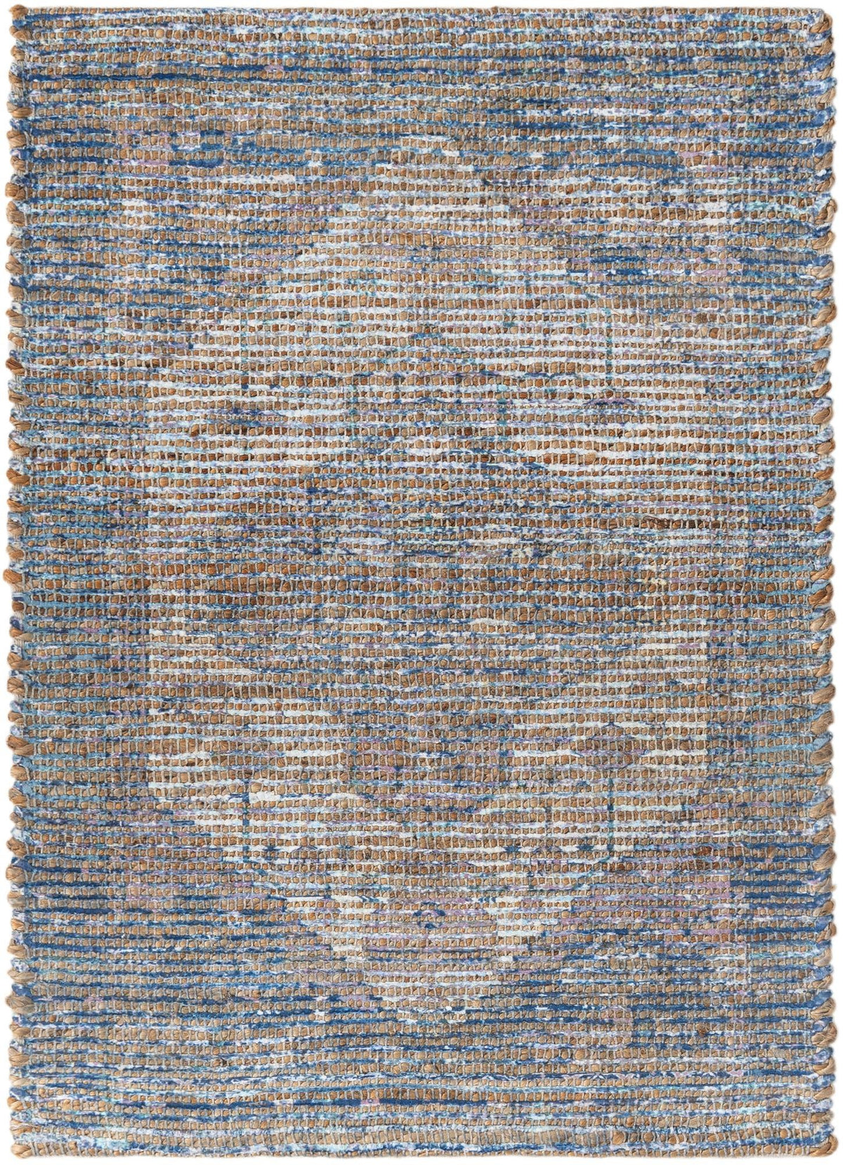Desert Weave Jute Collection Area Rug - Sahara Rectangle Blue  lifestyle 3