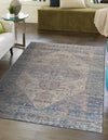 Desert Weave Jute Collection Area Rug - Sahara Rectangle Blue  lifestyle 3
