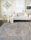 Desert Weave Jute Collection Area Rug - Sahara Rectangle Blue  lifestyle 11