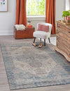 Desert Weave Jute Collection Area Rug - Sahara Rectangle Blue  lifestyle 17