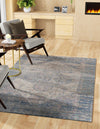 Desert Weave Jute Collection Area Rug - Sahara Rectangle Blue  lifestyle 21