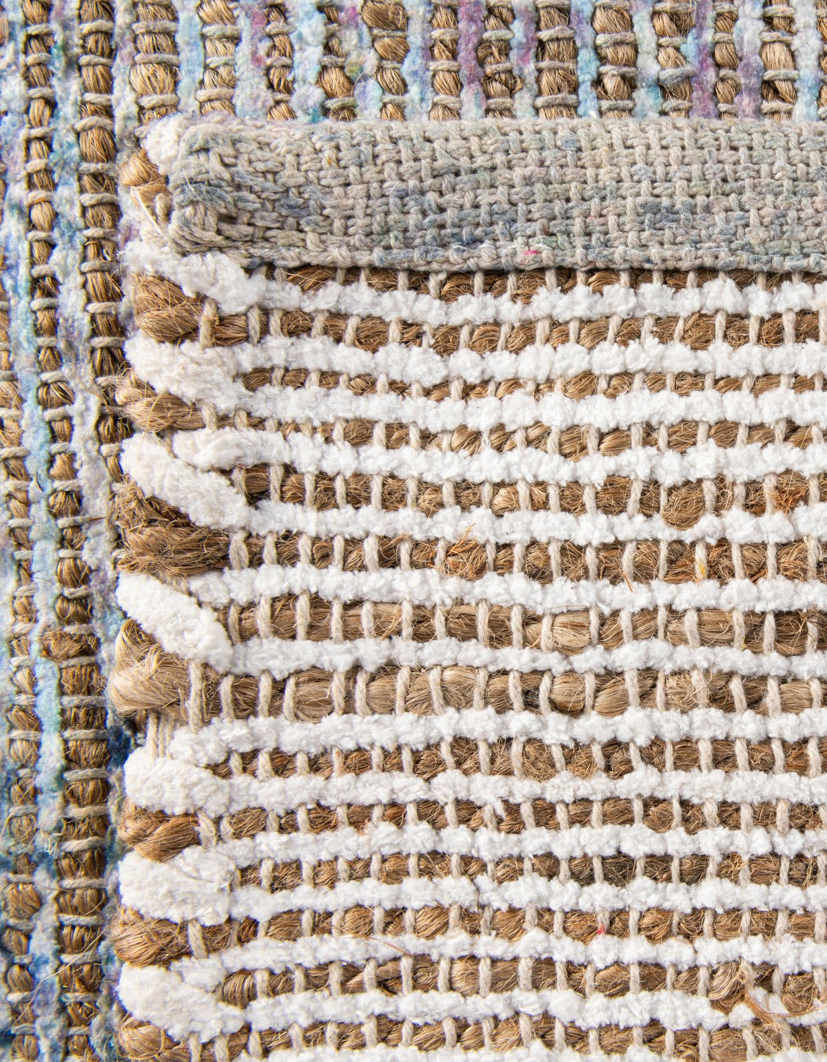 Desert Weave Jute Collection Area Rug - Sahara Rectangle Blue  lifestyle 31