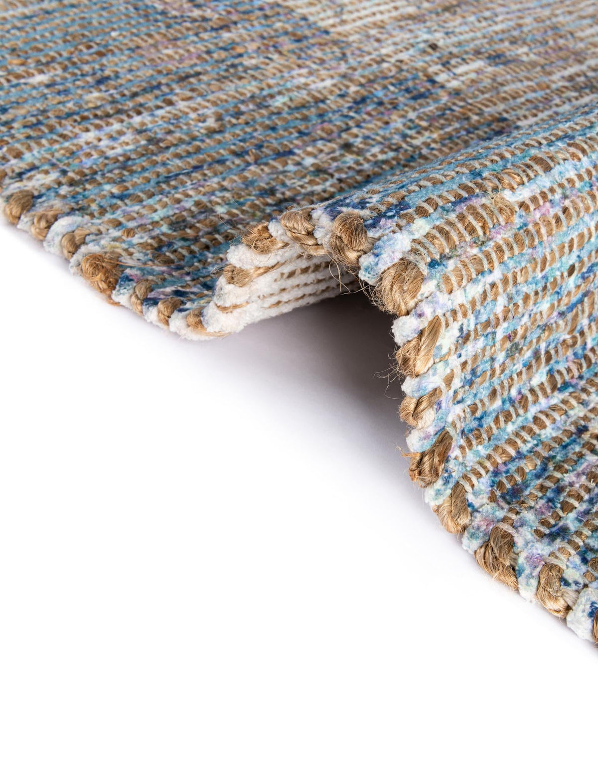 Desert Weave Jute Collection Area Rug - Sahara Rectangle Blue  lifestyle 33