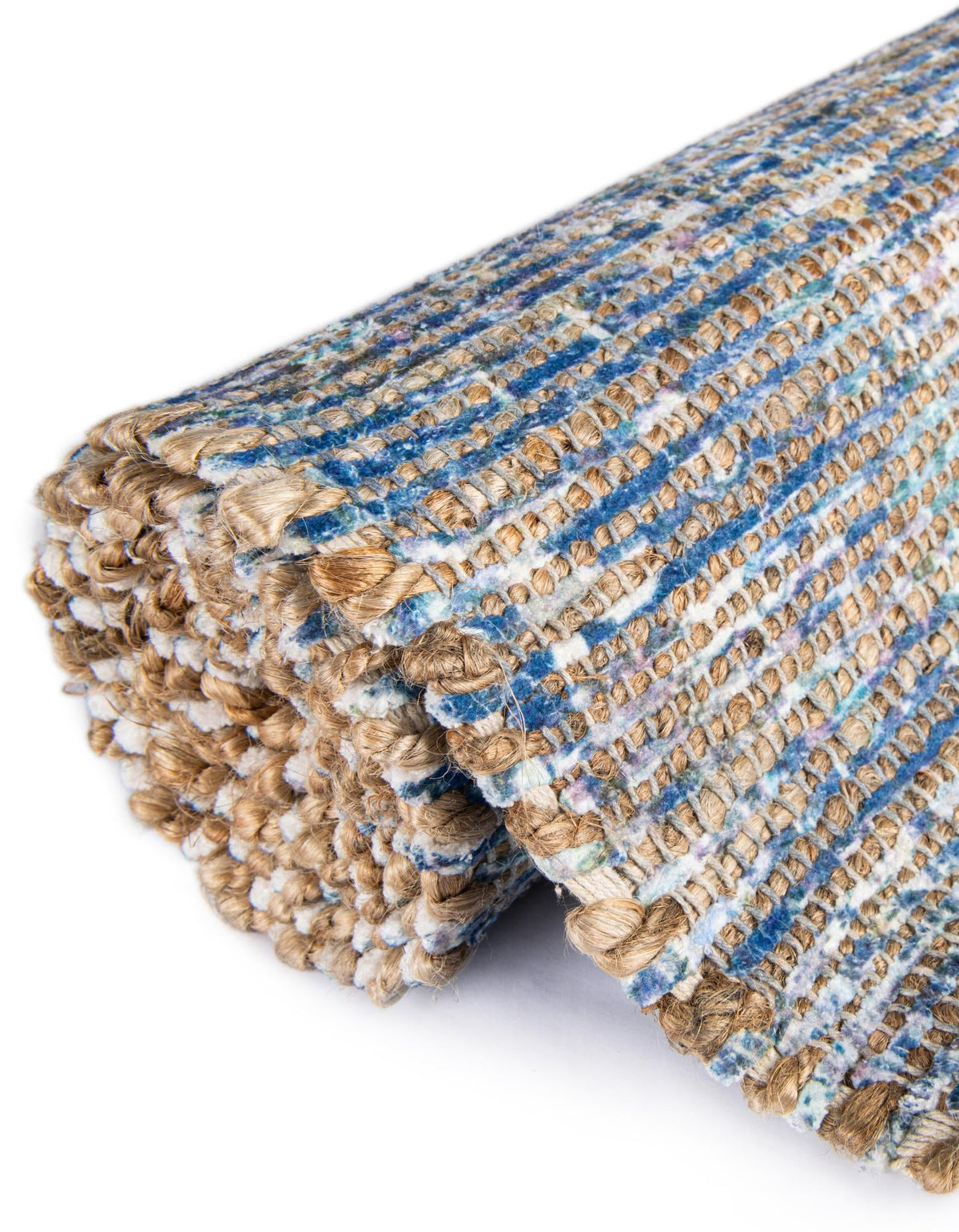 Desert Weave Jute Collection Area Rug - Sahara Rectangle Blue  lifestyle 37