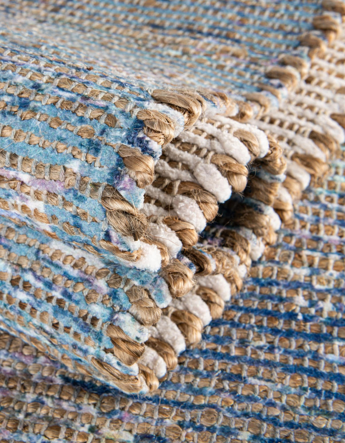 Desert Weave Jute Collection Area Rug - Sahara Rectangle Blue  lifestyle 39