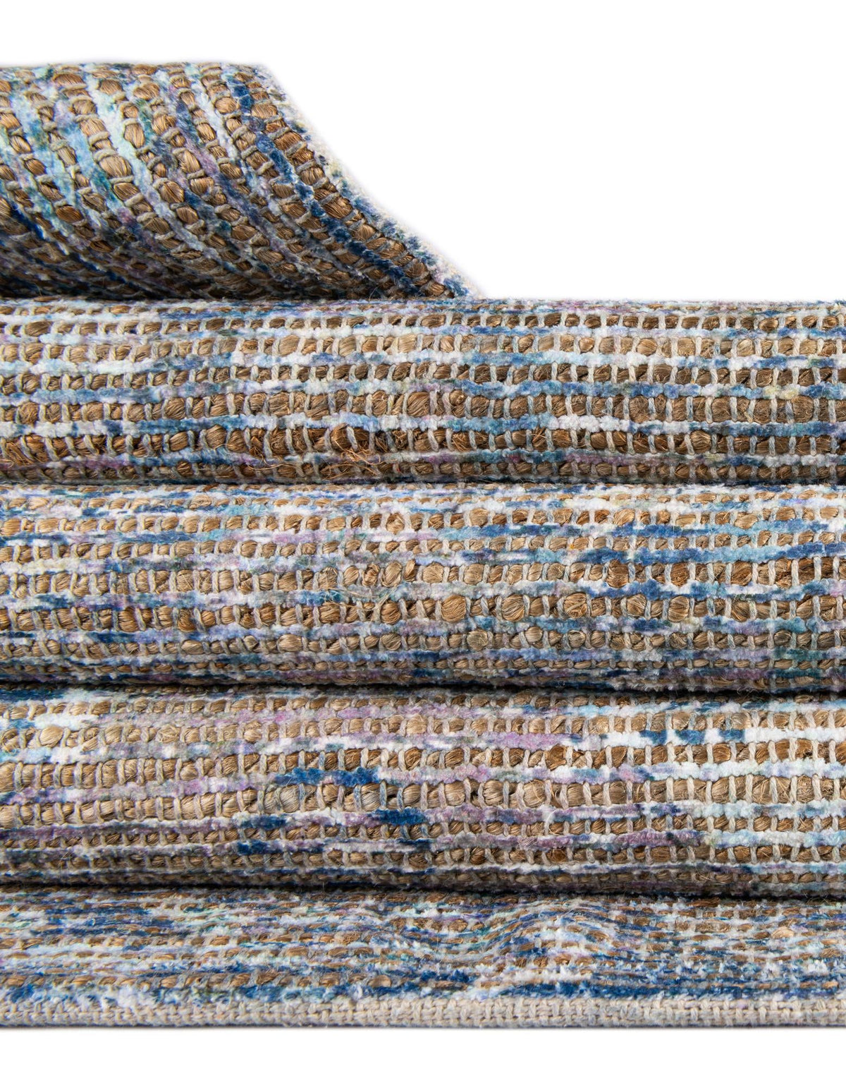 Desert Weave Jute Collection Area Rug - Sahara Rectangle Blue  lifestyle 41