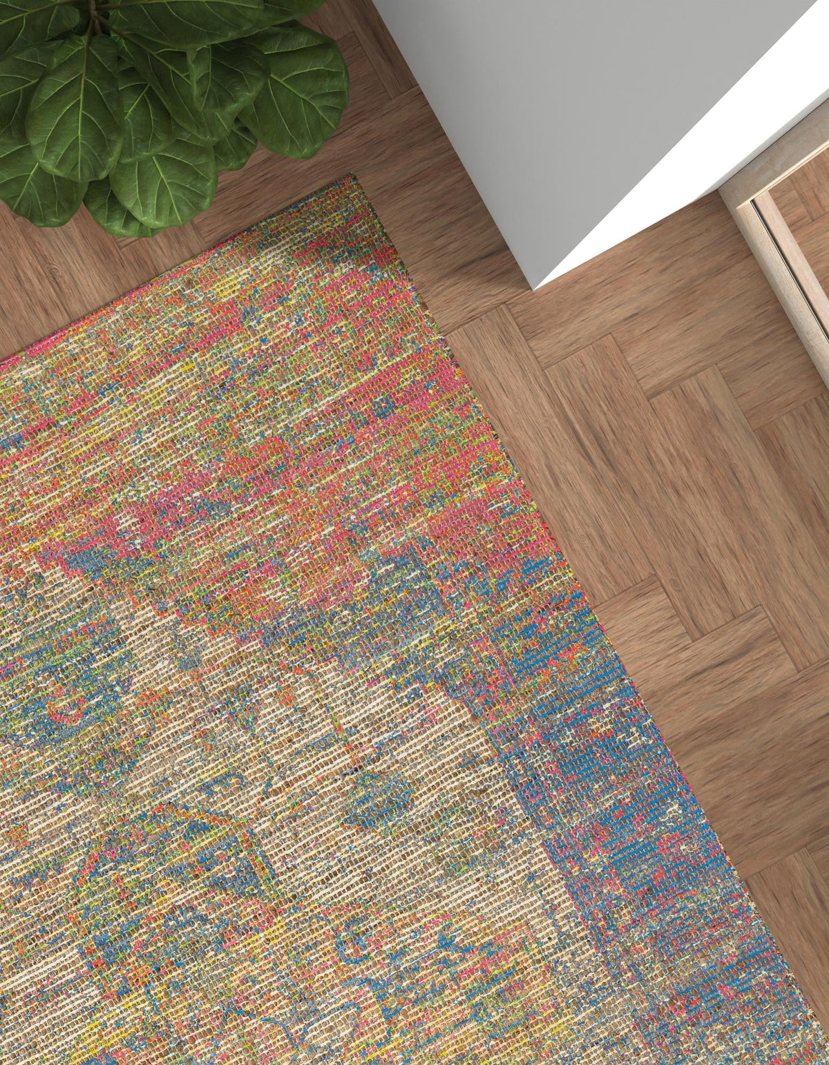 Desert Weave Jute Collection Area Rug - Sahara Rectangle Multi  lifestyle 33