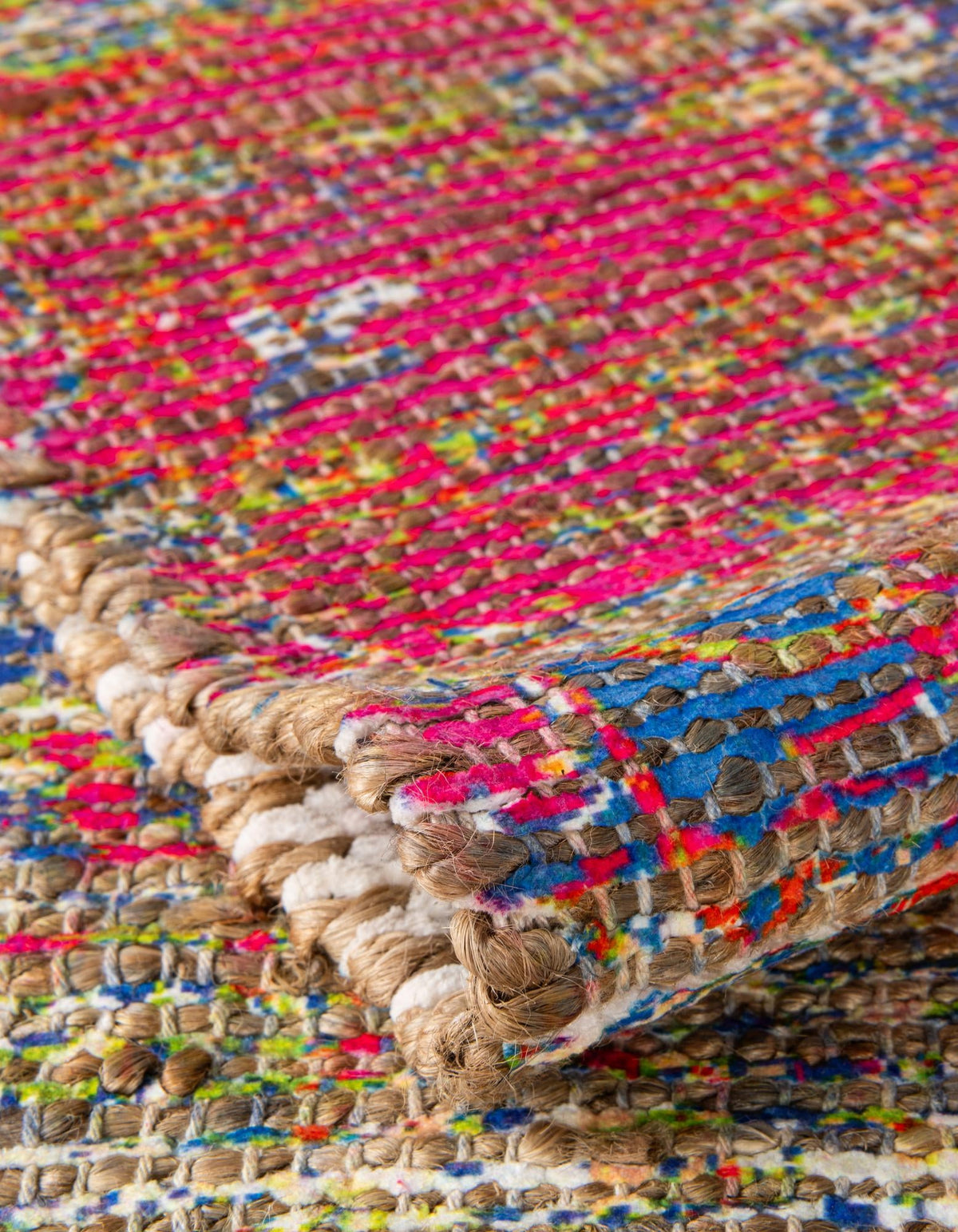 Desert Weave Jute Collection Area Rug - Sahara Rectangle Multi  lifestyle 39