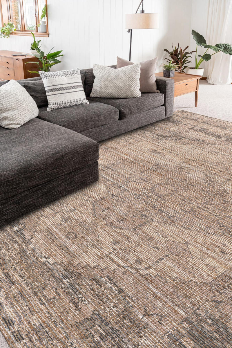 Desert Weave Jute Collection Area Rug - Sahara Rectangle Natural  lifestyle 14
